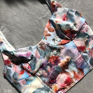 ASOS Renaissance art cropped corset top